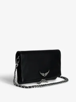 Fashion Zadig & Voltaire Rock Swing Your Wings ClutchICONIC Blacksilver